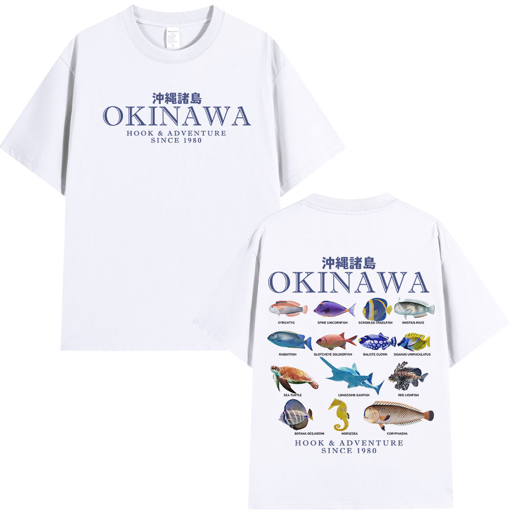 Japanese Man Lifestyle - Okinawa oceano peixe t camisa vida