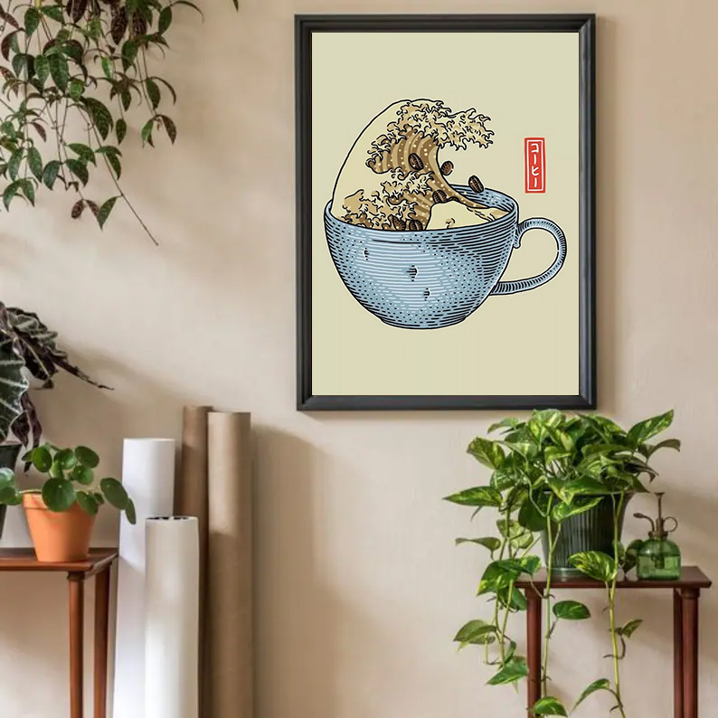 Retro Estilo Japonês Café A Gr - Japanese Lifestyle Shop avaliação e preço
